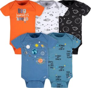 Gerber baby-boys 5-pack Short Sleeve Variety Onesies Bodysuits