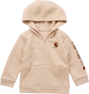 Carhartt Boys’ Long-Sleeve Half-Zip Hooded Sweatshirt