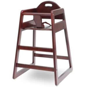 LA Baby Commercial Grade Stack-Able Solid Wood High Chair for Restaurant & Home Use – Cherry