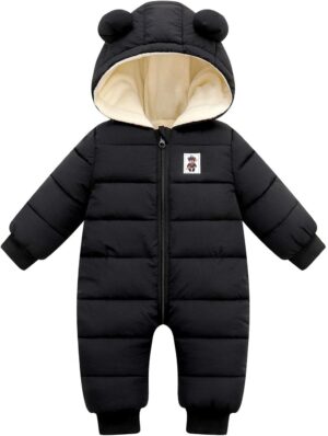 Happy Cherry Baby Snowsuit Winter Coat Warm Hoodie Romper Puffer Jacket
