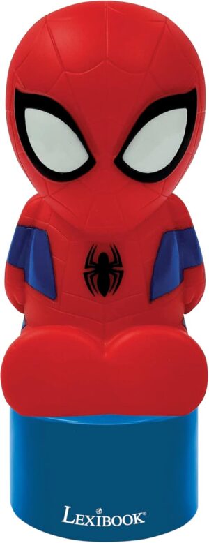 Lexibook Spiderman, Nightlight and Speaker for Children’s Room, Color Change, Soft Light, Battery Operated, Blue/Red, NS01SP