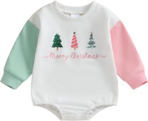 Baby Girl Boy Christmas Outfit My First Christmas Sweater Sweatshirt Shirt Bubble Romper Onesie Santa Clothes