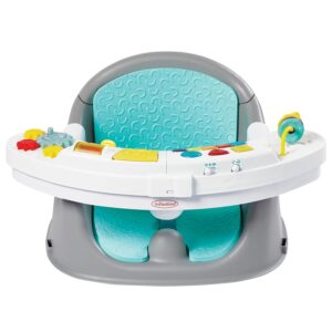 Infantino Music & Lights 3-in-1 Discovery Seat and Booster – Convertible, Infant Activity and Feeding Seat with Electronic Piano for Sensory Exploration, for Babies and Toddlers, Teal