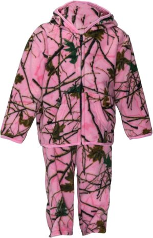 TrailCrest Treel Infant – Toddler Camo Full Zip Hoodie Sweatshirt Fleece Jacket & Pants Set
