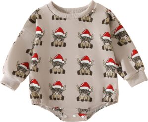 Baby Girl Boy Christmas Outfit My First Christmas Sweater Sweatshirt Shirt Bubble Romper Onesie Santa Clothes