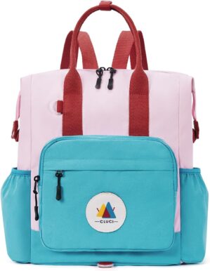CLUCI Toddler Backpack, Multi Color, Unisex, 11 x 4.5 x 13 Inch, 1 Liter, Preschool Kindergarten School & Travel Backpack