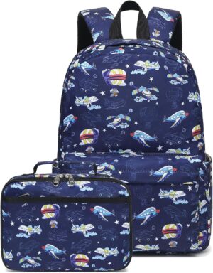 CAMTOP Backpack for Kids, Boys Girls Preschool Backpacks with Lunch Box Toddler Kindergarten School Bookbag Set