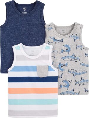 Simple Joys by Carter’s Baby Boys’ 3-Pack Muscle Tank Tops