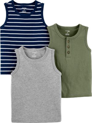 Simple Joys by Carter’s Baby Boys’ 3-Pack Muscle Tank Tops
