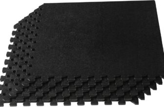 We Sell Mats 3/8 Inch Thick Interlocking Foam Carpet Tiles Durable Carpet Squares Anti Fatigue Support for Home Office or Classroom Use