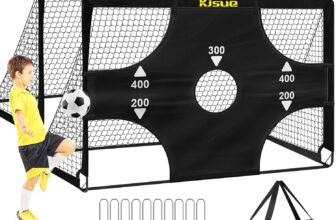 Kids Soccer Goals for Backyard Set, 2 of 6×4 ft Portable Pop Up Soccer Goal Training Equipment, Soccer Net with Target, Soccer Ball, Cones, Soccer Set for Kids Youth Toddler Sports Outdoor Games