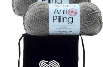 Premier Yarns Anti-Pilling Everyday DK Solids Dove 1107-27 (3-Skeins – Same Dye Lot) DK Light Worsted #3 Anti-Pilling Acrylic Yarn for Crocheting and Knitting with Project Bag
