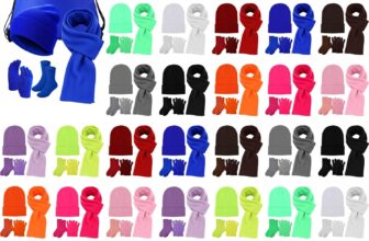 180 Pcs/36 Set Kids Winter Hats Gloves Scarf Socks with Bags Unisex Knit Beanie and Gloves Bulk Homeless Winter Gift Multicolor