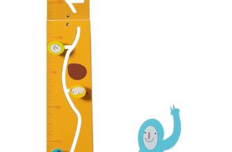 Wooden Giraffe Sensory Wall Game, Activity Toy Growth Chart for Playroom, Nursery, Preschool, and Doctors’ Office