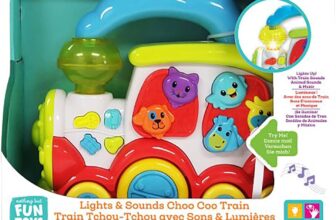 Lights & Sounds Animal Choo Choo Train Designed for Children Ages 12+ Months, Multi (211612)
