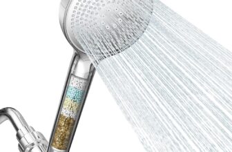 Filtered Shower Head With Handheld, High Pressure Shower Head With Filter 3-Mode, Stainless Steel Panel, Detachable Shower Heads, Water Softener Hard Water Filter Beads – Chlorine Removal