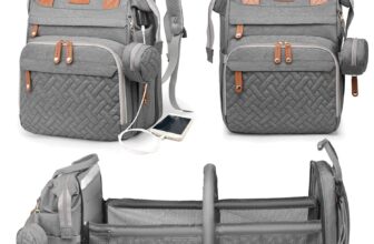 Baby Diaper Bags with Changing Station, Waterproof Diaper Bag Backpack for Moms Dads with USB Charging Port, Baby Shower Gifts, Large Capacity diaper backpack, Grey