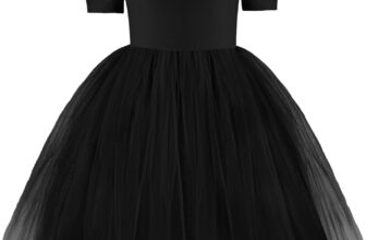 Arshiner Toddler Girls Tutu Dresses Party Formal Birthday Summer Puff Short Sleeve Tulle Little Girls Dress