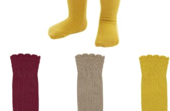 Zando Baby Knee High Socks – Infant to Toddler, Cotton Ruffle Socks, Warm Girls & Boys Long Stockings, 3-6 Pairs