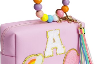 Birthday Gifts for Kids 4 5 6 7 8 9 10 11 12 year Old, Girl gifts Skin Care, Letter Pouch Cosmetic Toiletry Bag, Personalized Gift for Girl, Gift Bags