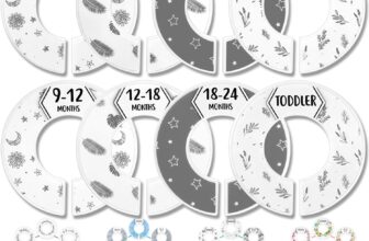 Eli with Love Baby Closet Dividers (Boho) – Fits 1.5″ Rod – Set of 8 Closet Size Dividers – Baby Clothes Dividers for Closet – Organize Nursery Hangers Size/Age