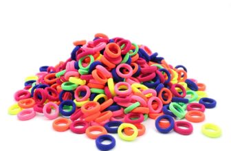 100 Pcs Baby Girls Hair Ties – Small Size Elastic Hair Ties for Baby Girls Infants Toddlers Multicolor Hair Bands Elastic Ponytail Holder (Dark)