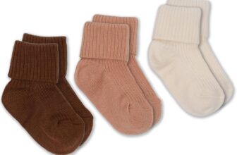 Woolino Wool Baby Socks, Washable Merino Wool Infant Toddler Kids Socks, Newborn to 8 Years (Pack of 3)