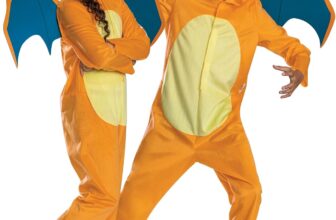 Disguise Pokémon Charizard Costume for Kids, Official Charizard Pokémon Hooded Jumpsuit