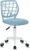 FurnitureR Desk Chair, Adjustable Kids Computer Task Chair Office Chairs with Plastic Backrest and Padded Seat Cushion, Swivel Armless Children Study Chair with Rolling Wheels, Blue