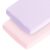 Crib Sheets Girl, 2 Pack Baby Sheets for Standard Crib Mattress & Toddler Bed Mattress, Snug Fit Breathable Soft Fitted Crib Sheet, Pink & Violet