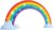 Rainbow Wall Decals wich Clouds, Peel and Stick Removable Wall Stickers for Kids Nursery Bedroom Living Room,Wall Decor 28.7 x15.7inch