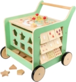 Wooden Toys Premium Pastel Wooden Baby Walker and playcenter Move it! Designed for Toddlers 12+ Months, Multi (10947)