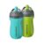 Tommee Tippee Insulated Sporty Bottle, 9oz, No Spill Toddler Water Bottle For 12 months +, Two-Piece Valve Helps Stop Spills, Pack of 2, Green and Teal