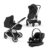 Cybex EOS 5-in-1 Travel System Stroller + Lightweight Aton G Infant Car Seat, Moon Black, Silver Frame