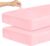 Stretchy Crib Sheets for Girls, 2 Pack Fitted Crib Sheets for Standard Crib and Toddler Mattress 52″ x 28″, Soft and Breathable, Pink