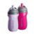 Tommee Tippee Insulated Sporty Bottle, 9oz, No Spill Toddler Water Bottle For 12 months +, Two-Piece Valve Helps Stop Spills, Pack of 2, Lilac and Plum