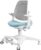 FCD Kids Desk Chair, Adjustable Height Study Chair with Adjustable Back Support, Thick Cushion Seat, Foldable Armrest and Adjustable Footrest (Blue)