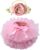 Tutu.kk Toddle Tutu Skirt for Baby Girl with Diaper Cover, Soft Baby Tutu Dress 0-6months with Flower Headband