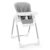 INFANS High Chair for Babies & Toddlers, Foldable Highchair with Multiple Adjustable Backrest Footrest Seat Height, Removable Tray, Detachable PU Leather Cushion, Built-in Rear Wheels (Light Grey)
