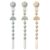 Baby Pacifier Clips One Piece Binky Clip Holder Silicone Teether Clip Pacifier Straps with Clip Baby Teether Toys for Boys and Girls Set of 3 Andy Bear-Ivory+Sage+Baby Blue