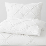 White Standard Size 20×26 Pinch Pleated Pillow Shams Set of 2 Egyptian Cotton 600 Thread Count Super Soft Skin Friendly Decorative Bed Pillow Covers Hotel Quality by Cotton Stich