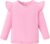 Magic Park 12M-7Y Baby Girl Blouse Toddler Ruffle T-Shirts Kids Girl Solid Color Tee Casual Tops for Girls