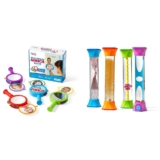 hand2mind See My Feelings Mirror (Set of 4) and Sensory Fidget Tubes (Set of 4) | Calming and Anxiety Relief Toys for Kids