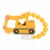 Baby Construction Vehicles Teething Toys,Food Grade Silicone Teether with One-Piece Pacifier Clip Holder,Best Shower Gift for 3 Months+ Boy and Girl,BPA Free,Freezer Safe. (Excavator)