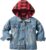 IDOPIP Toddler Kid Baby Boys Girls Denim Jacket Long Sleeve Button Down Jeans Coat Cowboy Overcoat Hoodie Casual Outwear