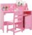 Kids Desk and Chair Set,Study Desk for Kids with Hutch, Storage Cabinet, Wooden Children Study Table, Student Writing Desk Computer Workstation for Kids Bedroom & Study Room,White