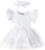 Baby Girl Ruffle Sleeve Romper Dress Infant Jumpsuit Tutu Skirt Set Newborn Princess Tulle Dresses Headband Outfit