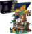 Tree Building House Set with LED,Street View Tree Building Blocks Toy, Gift for Adult,Boys Girls Age 14+，Mini Brick 1020pcs