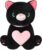 Cat Plush Toy Cute Heart Cat Stuffed Animal Soft Kitty Plushies Pillow Kawaii Pink Heart Plushie Doll Valentine’s Day Gifts Birthday for Kid Lover Decor 10 inch