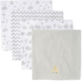 Spasilk Baby 4 Pack 100% Cotton Flannel Receiving Blanket